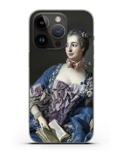Чехол Портрет мадам де Помпадур (Буше Франсуа) силиконовый для iPhone 14 Pro