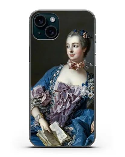 Чехол Портрет мадам де Помпадур (Буше Франсуа) силиконовый для iPhone 15 Plus