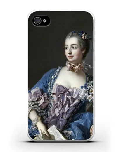 Чехол Портрет мадам де Помпадур (Буше Франсуа) силиконовый для iPhone 4/4s