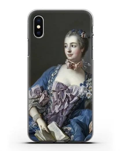 Чехол Портрет мадам де Помпадур (Буше Франсуа) силиконовый для iPhone X