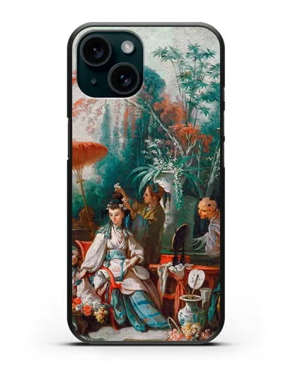 Чехол Китайский садик (Буше Франсуа) силиконовый для iPhone 15