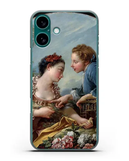 Чехол Птичья клетка (Буше Франсуа) силиконовый для iPhone 16 Plus