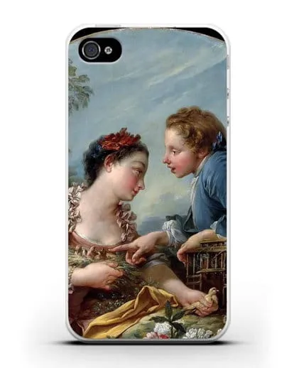 Чехол Птичья клетка (Буше Франсуа) силиконовый для iPhone 4/4s