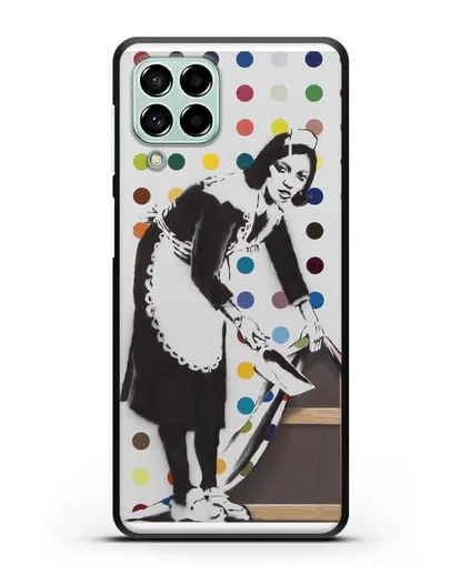 Чехол Не оставь и пятнышка (Бэнкси) силиконовый для Samsung Galaxy M53 [SM-M536]