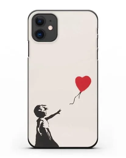 Чехол Девочка с шариком (Бэнкси) силиконовый для iPhone 11