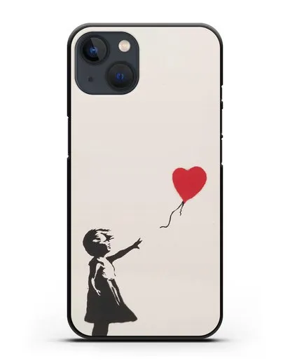 Чехол Девочка с шариком (Бэнкси) силиконовый для iPhone 13
