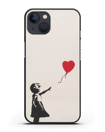 Чехол Девочка с шариком (Бэнкси) силиконовый для iPhone 13 Mini