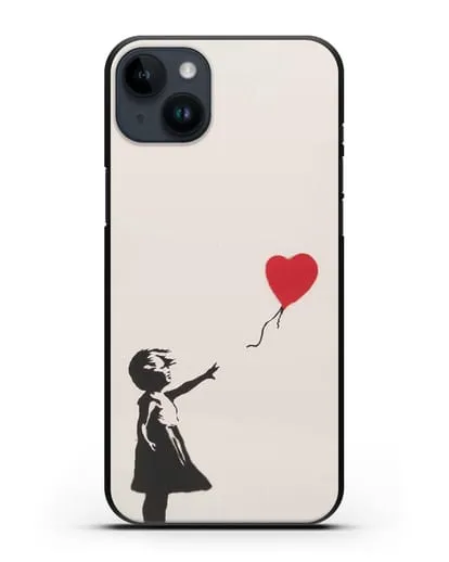 Чехол Девочка с шариком (Бэнкси) силиконовый для iPhone 14 Plus