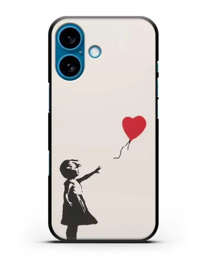 Чехол Девочка с шариком (Бэнкси) силиконовый для iPhone 16
