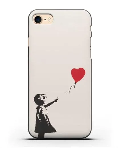 Чехол Девочка с шариком (Бэнкси) силиконовый для iPhone 7