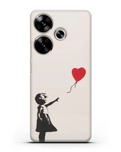 Чехол Девочка с шариком (Бэнкси) силиконовый для Xiaomi Poco F6