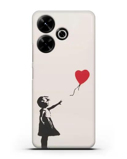 Чехол Девочка с шариком (Бэнкси) силиконовый для Xiaomi Poco M6