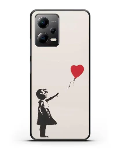 Чехол Девочка с шариком (Бэнкси) силиконовый для Xiaomi Poco X5
