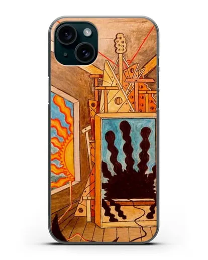 Чехол Метафизический интерьер с умирающим солнцем (де Кирико Джорджо) силиконовый для iPhone 15 Plus