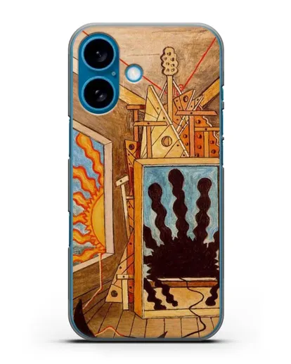 Чехол Метафизический интерьер с умирающим солнцем (де Кирико Джорджо) силиконовый для iPhone 16