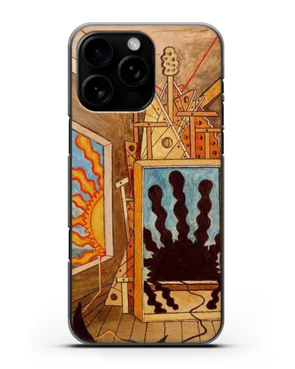 Чехол Метафизический интерьер с умирающим солнцем (де Кирико Джорджо) силиконовый для iPhone 16 Pro Max