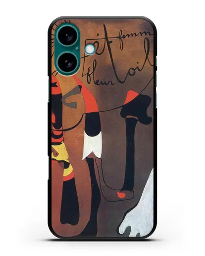 Чехол Улитка женщина цветок звезда (Миро Жоан) силиконовый для iPhone 16 Plus