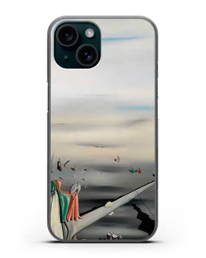 Чехол Атласный камертон (Танги Ив) силиконовый для iPhone 15