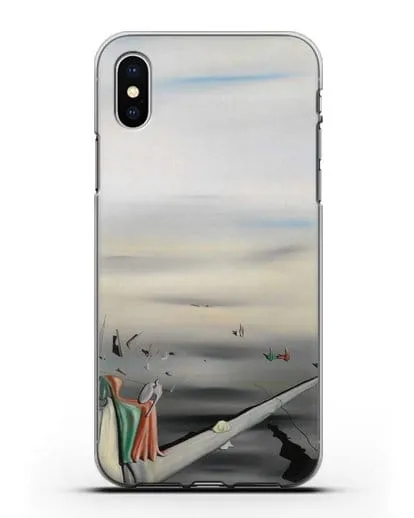 Чехол Атласный камертон (Танги Ив) силиконовый для iPhone X