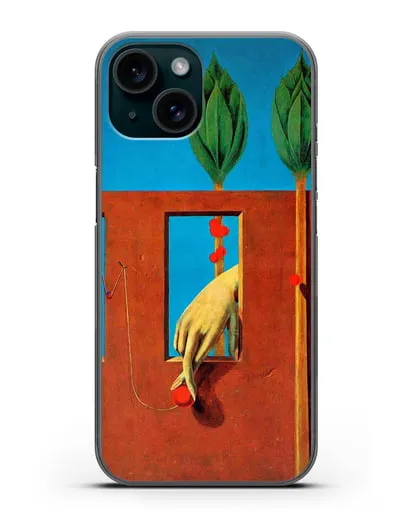 Чехол При первом ясном слове (Эрнст Макс) силиконовый для iPhone 15