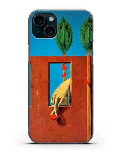 Чехол При первом ясном слове (Эрнст Макс) силиконовый для iPhone 15 Plus