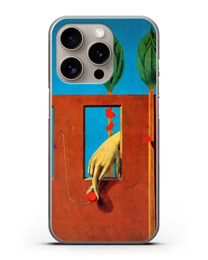 Чехол При первом ясном слове (Эрнст Макс) силиконовый для iPhone 15 Pro