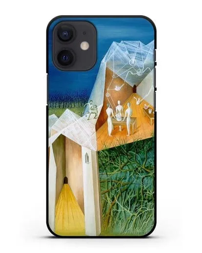 Чехол Пейзаж с башней кентавров (Варо Ремедиос) силиконовый для iPhone 12 mini