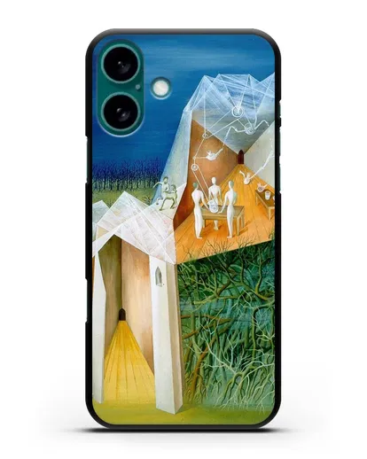 Чехол Пейзаж с башней кентавров (Варо Ремедиос) силиконовый для iPhone 16 Plus