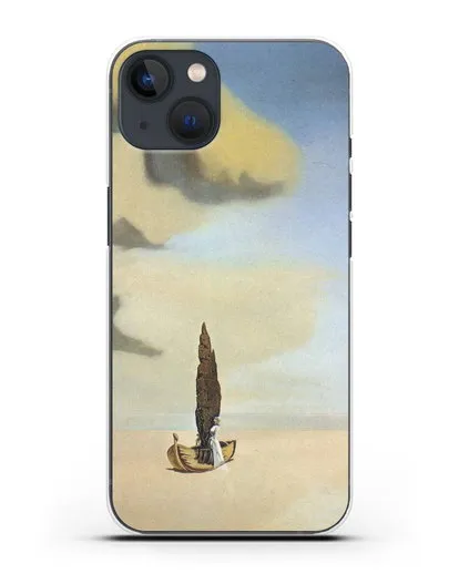 Чехол Фигура и драпировка в пейзаже (Дали Сальвадор) силиконовый для iPhone 13