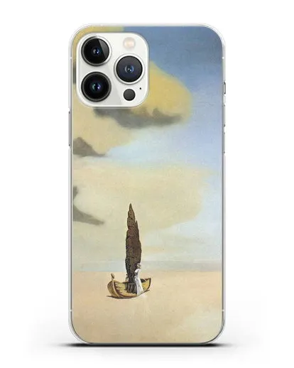 Чехол Фигура и драпировка в пейзаже (Дали Сальвадор) силиконовый для iPhone 13 Pro Max