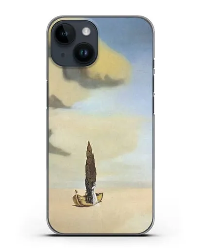 Чехол Фигура и драпировка в пейзаже (Дали Сальвадор) силиконовый для iPhone 14