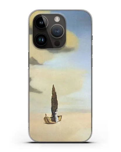 Чехол Фигура и драпировка в пейзаже (Дали Сальвадор) силиконовый для iPhone 14 Pro