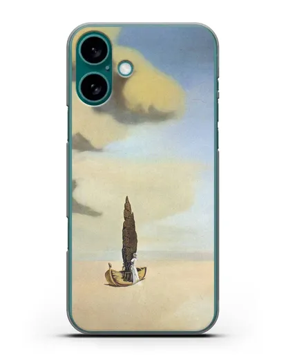 Чехол Фигура и драпировка в пейзаже (Дали Сальвадор) силиконовый для iPhone 16 Plus
