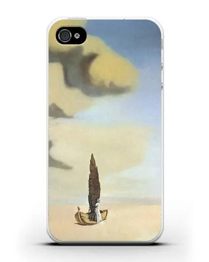Чехол Фигура и драпировка в пейзаже (Дали Сальвадор) силиконовый для iPhone 4/4s