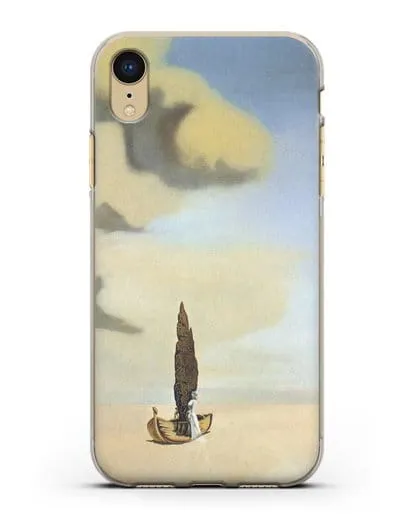 Чехол Фигура и драпировка в пейзаже (Дали Сальвадор) силиконовый для iPhone XR