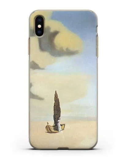 Чехол Фигура и драпировка в пейзаже (Дали Сальвадор) силиконовый для iPhone XS Max