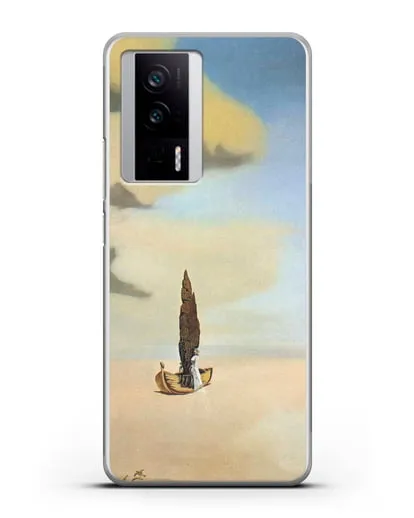 Чехол Фигура и драпировка в пейзаже (Дали Сальвадор) силиконовый для Xiaomi Poco F5 Pro
