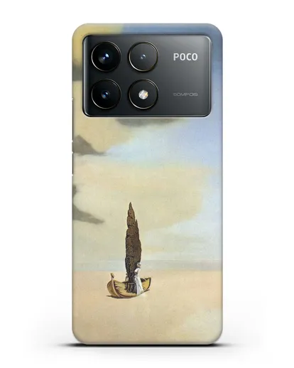 Чехол Фигура и драпировка в пейзаже (Дали Сальвадор) силиконовый для Xiaomi Poco F6 Pro