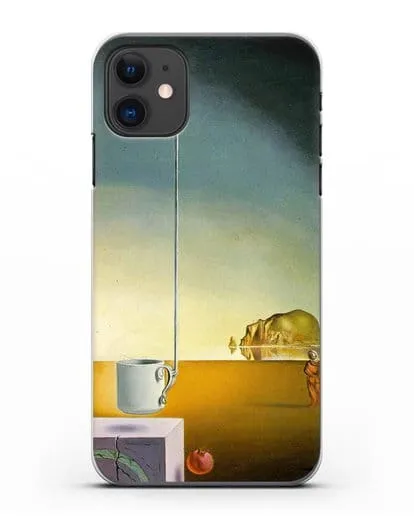 Чехол Гигантская летающая чашка мокко с необъяснимым пятиметровым отростком (Дали Сальвадор) силиконовый для iPhone 11