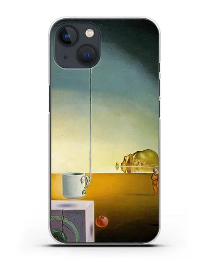 Чехол Гигантская летающая чашка мокко с необъяснимым пятиметровым отростком (Дали Сальвадор) силиконовый для iPhone 13 Mini