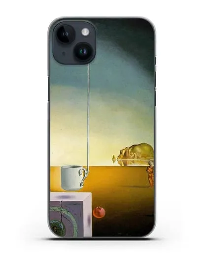 Чехол Гигантская летающая чашка мокко с необъяснимым пятиметровым отростком (Дали Сальвадор) силиконовый для iPhone 14 Plus