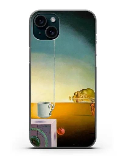 Чехол Гигантская летающая чашка мокко с необъяснимым пятиметровым отростком (Дали Сальвадор) силиконовый для iPhone 15 Plus