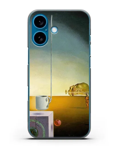Чехол Гигантская летающая чашка мокко с необъяснимым пятиметровым отростком (Дали Сальвадор) силиконовый для iPhone 16