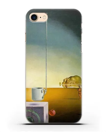 Чехол Гигантская летающая чашка мокко с необъяснимым пятиметровым отростком (Дали Сальвадор) силиконовый для iPhone 7