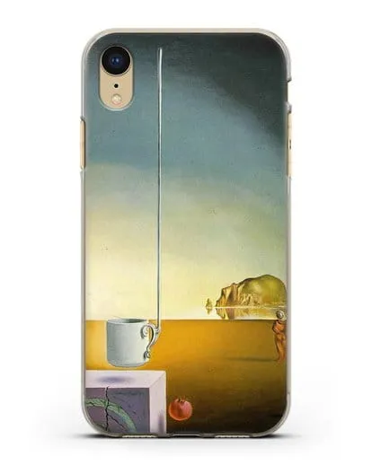 Чехол Гигантская летающая чашка мокко с необъяснимым пятиметровым отростком (Дали Сальвадор) силиконовый для iPhone XR