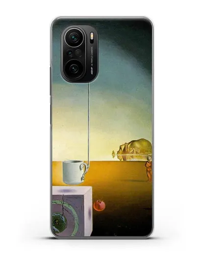 Чехол Гигантская летающая чашка мокко с необъяснимым пятиметровым отростком (Дали Сальвадор) силиконовый для Xiaomi Poco F3