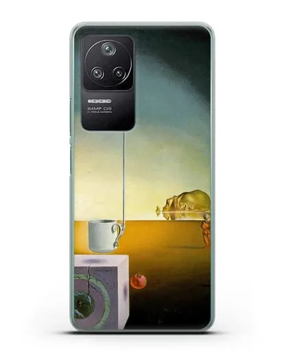Чехол Гигантская летающая чашка мокко с необъяснимым пятиметровым отростком (Дали Сальвадор) силиконовый для Xiaomi Poco F4