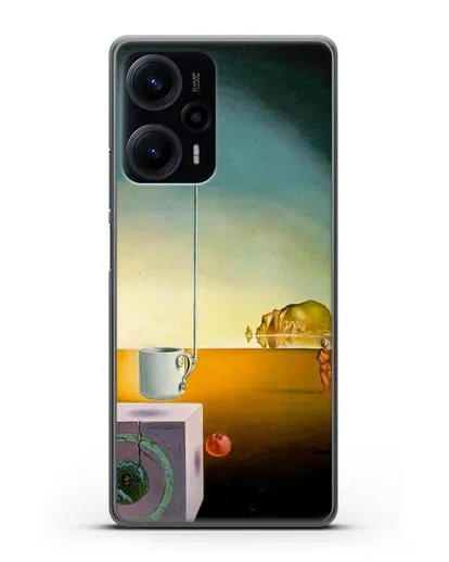 Чехол Гигантская летающая чашка мокко с необъяснимым пятиметровым отростком (Дали Сальвадор) силиконовый для Xiaomi Poco F5