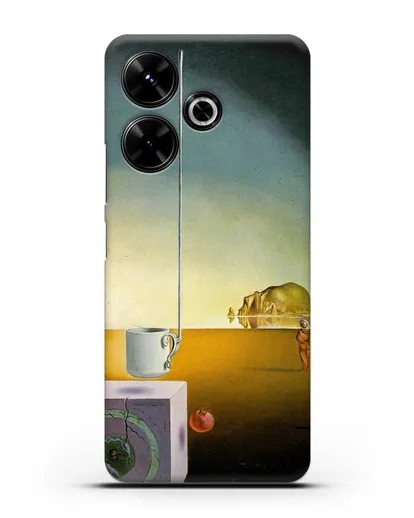 Чехол Гигантская летающая чашка мокко с необъяснимым пятиметровым отростком (Дали Сальвадор) силиконовый для Xiaomi Poco M6