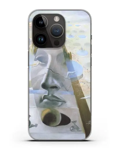 Чехол Явление лика Афродиты Книдской на фоне пейзажа (Дали Сальвадор) силиконовый для iPhone 14 Pro